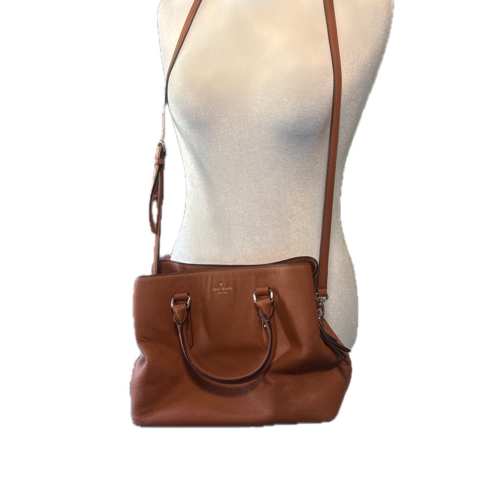 Kate Spade New York Evangelie Larchmont Avenue Satchel (Warm Cognac)
